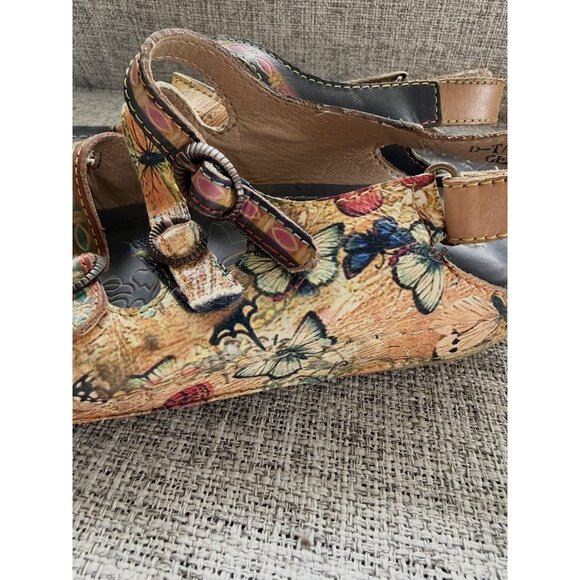 L'ARTISTE Spring Step Butterflies Leather Sandals EU 36 US 5.5-6 Eclectic Artsy - Picture 2 of 12